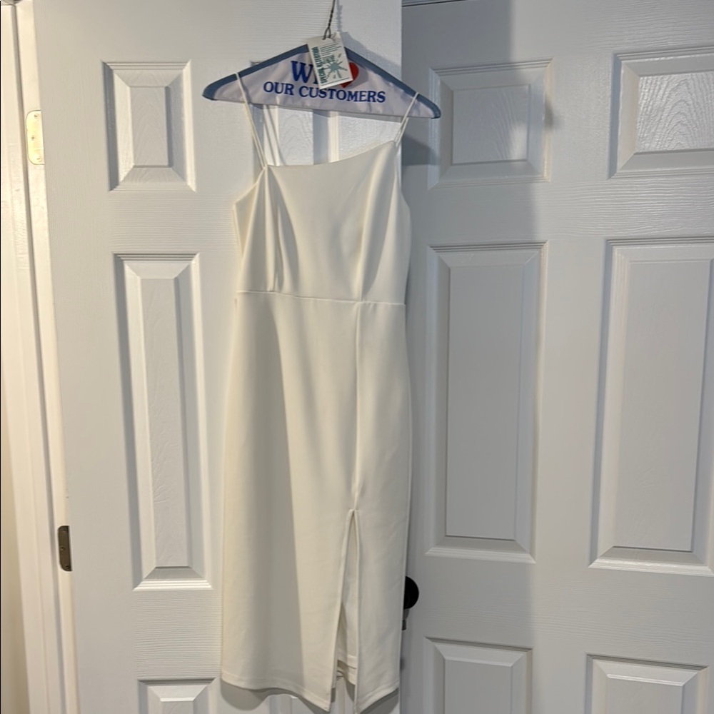 Elegant White Midi Dress